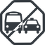 Line, normal, octagon, horizontal, mirror, car, vehicle, transport, prohibited, bus, dot, ground, transportation, ground-transportation, dot-ground-transportation icon