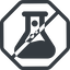 Line, up, normal, octagon, horizontal, mirror, prohibited, bubble, bubbles, graduated, erlenmeyer, chemical, flask, lab, laboratory, chemistry, potion, glassware, conical, bubbling, boiling, bulbous, erlenmeyer-bubbling-alt-solid icon