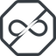 Line, normal, octagon, horizontal, mirror, symbol, prohibited, math, mathematics, mathematical, infinity, always, infinite, maths, loop icon