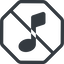 Line, normal, octagon, prohibited, mute, unmute, music, eighth, note, eighth-note, musical, notes, eighth-note-solid icon