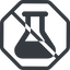 Line, up, normal, octagon, prohibited, graduated, erlenmeyer, chemical, flask, lab, laboratory, chemistry, potion, glassware, conical, erlenmeyer-solid icon