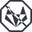 Line, normal, solid, octagon, brand, social, network, prohibited, brands, repo, gitlab, gitlab-alt, gitlab-alt-solid, wolf icon