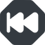 Down, normal, solid, octagon, video, play, forward, backward, mp3, player, fast, pause, forward-fast-solid icon