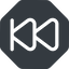 Down, normal, solid, octagon, video, play, forward, backward, mp3, player, fast, pause, forward-fast icon