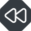Down, normal, solid, octagon, video, play, forward, backward, mp3, player, pause icon
