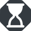 Down, normal, solid, octagon, glass, wait, load, loading, waiting, clock, hour, hourglass, sandglass, sand, timer, hourglass-solid icon