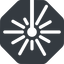 Down, normal, solid, octagon, laser, light, cutting, engrave icon