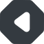 Down, normal, solid, octagon, arrow, video, play, mp3, player, pause, play-solid icon
