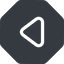 Down, normal, solid, octagon, arrow, video, play, mp3, player, pause icon