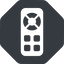 Down, normal, solid, octagon, remote, control, tv, television, remote-control, remote-control-solid icon