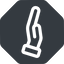 Left, normal, solid, octagon, horizontal, mirror, healthcare, help, care, gift, hand, giving, giving-hand, love, give icon