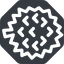 Left, normal, solid, octagon, durian, fruit, exotic, smelly, tropical, food icon