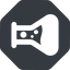 Left, normal, solid, octagon, bubble, bubbles, graduated, erlenmeyer, chemical, flask, lab, laboratory, chemistry, potion, glassware, conical, bubbling, boiling, bulbous, erlenmeyer-bubbling-alt-solid icon