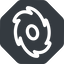 Right, normal, solid, octagon, galaxy, space, spiral, milky-way, milky, way, cosmos, celestial, stellar, universe, galactic icon