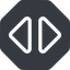 Right, normal, solid, octagon, order, sort icon
