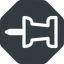 Right, normal, solid, octagon, thumbtack, pin, unpin icon