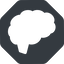Normal, solid, octagon, horizontal, mirror, side, human, idea, brain, intelligence, brain-side-solid, brain-side, synapse, neuron, memory icon