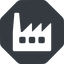 Normal, solid, octagon, horizontal, mirror, factory, industry, window, factory-window icon