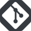 Normal, solid, octagon, logo, brand, horizontal, mirror, repo, git, repository, dev, development, fork, git-logo icon