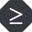 Normal, solid, octagon, horizontal, mirror, symbol, less, math, mathematics, greater, than, greater-than, less-than, greater-than-equal, less-than-equal, comparison, inequality, mathematical, smaller, bigger, equal, maths icon