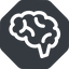 Normal, solid, octagon, side, human, idea, brain, intelligence, brain-side-alt, synapse, neuron, memory icon