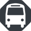 Normal, solid, octagon, car, vehicle, transport, bus, dot, pictogram, dot-50, dot-bus icon