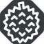 Up, normal, solid, octagon, durian, fruit, exotic, smelly, tropical, food icon