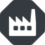 Normal, solid, octagon, factory, industry, window, factory-window icon