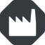 Normal, solid, octagon, factory, industry icon