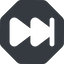 Up, normal, solid, octagon, video, play, forward, backward, mp3, player, fast, pause, forward-fast-solid icon