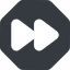 Up, normal, solid, octagon, video, play, forward, backward, mp3, player, pause, forward-solid icon