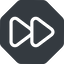 Up, normal, solid, octagon, video, play, forward, backward, mp3, player, pause icon