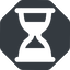 Up, normal, solid, octagon, glass, wait, load, loading, waiting, half, clock, hour, hourglass, sandglass, sand, timer, hourglass-half-solid icon