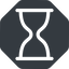 Normal, solid, octagon, glass, wait, load, loading, waiting, clock, hour, hourglass, sandglass, sand, timer icon