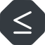 Normal, solid, octagon, symbol, less, math, mathematics, greater, than, greater-than, less-than, greater-than-equal, less-than-equal, comparison, inequality, mathematical, smaller, bigger, equal, maths icon