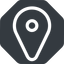 Normal, solid, octagon, map, marker, location, gps, map-marker icon