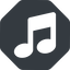 Normal, solid, octagon, mute, unmute, music, note, musical, notes, music-solid icon