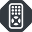 Up, normal, solid, octagon, remote, control, tv, television, remote-control icon