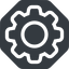 Normal, solid, octagon, setting, config, gear, wheel, settings, cog icon
