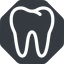 Up, normal, solid, octagon, cog, medical, health, care, medic, clinical, tooth, molar, dental, dentist, stomatology, teeth icon