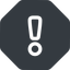 Normal, solid, octagon, mark, warning, exclamation, alert icon