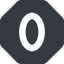 Normal, solid, octagon, number, font, digit, zero, nul icon