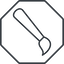 Thin, line, left, octagon, paint, brush, illustrate, drawing, painting, brush-thin icon