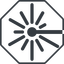 Thin, line, left, octagon, laser, light, cutting, engrave icon