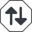 Thin, line, right, octagon, arrow, update, change, switch, select, revert, double, double-arrow, change-solid icon