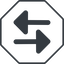 Thin, line, up, octagon, horizontal, mirror, arrow, update, change, switch, select, revert, double, double-arrow, change-solid icon