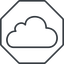 Thin, line, octagon, horizontal, mirror, cloud, sky, weather, clouds, cloudy, cloud-thin icon