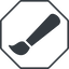 Thin, line, up, octagon, paint, brush, illustrate, drawing, painting, brush-solid icon