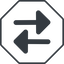 Thin, line, up, octagon, arrow, update, change, switch, select, revert, double, double-arrow, change-solid icon