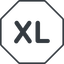Thin, line, octagon, extra, size, large, xl, extra-large icon